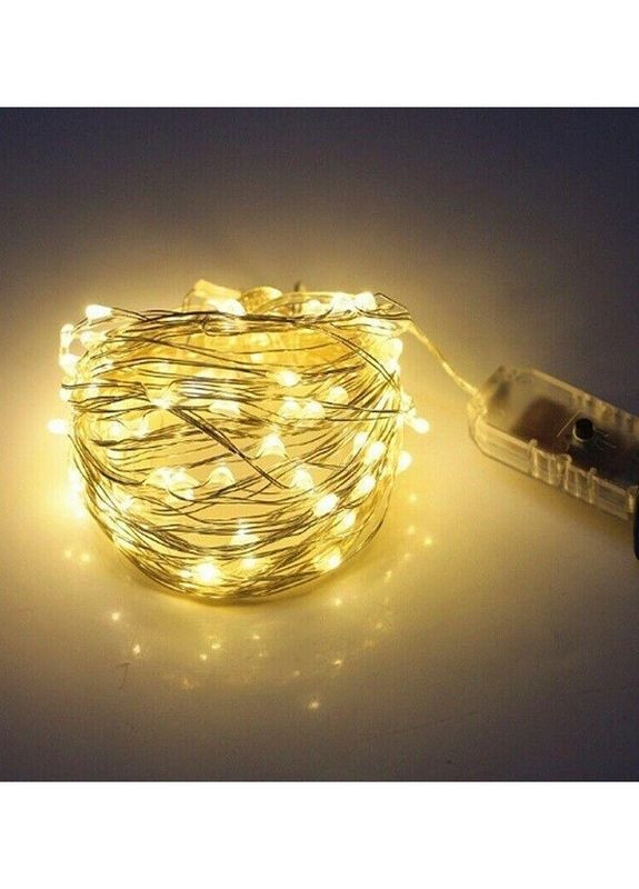Світлодіодна гірлянда нитка на 200 "Краплі роси" 20 м з USB підключенням та пультом ДУ Білий теплий Led (262805829)