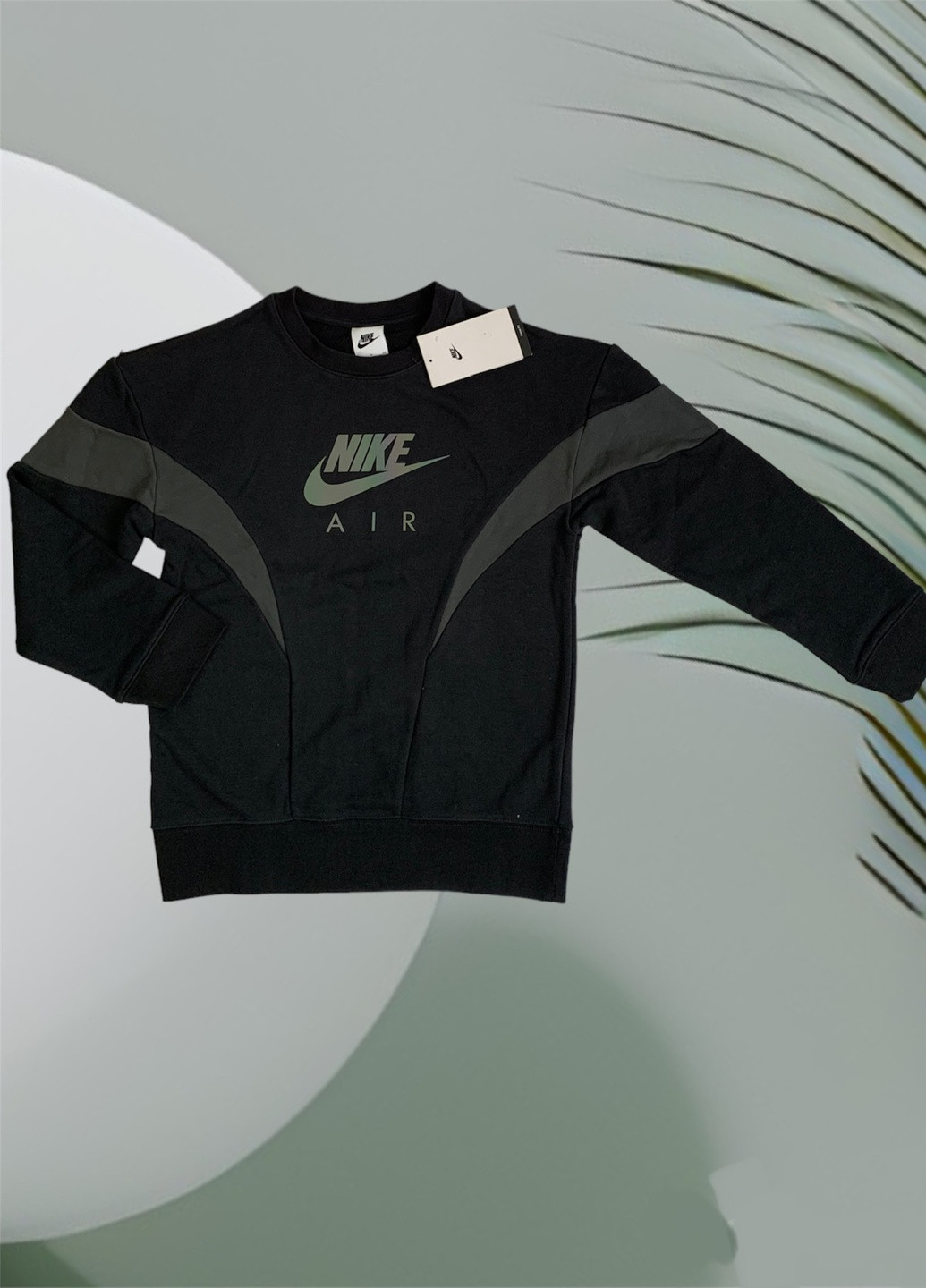 Nike свитшот черный полиэстер, трикотаж