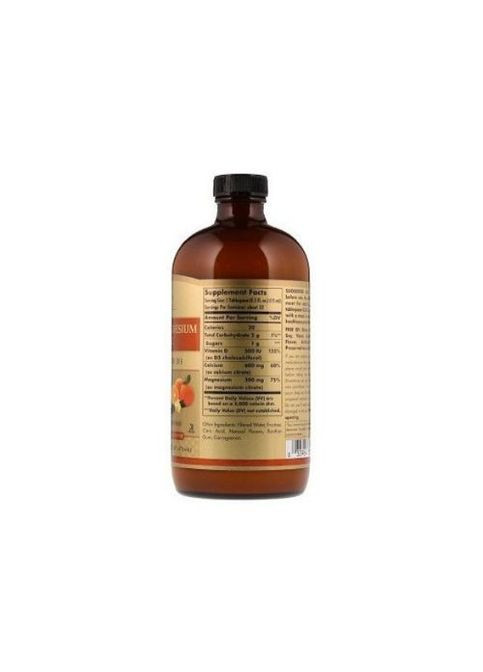Liquid Calcium Magnesium Citrate with Vitamin D3 16 fl oz 473 ml Natural Orange Vanilla Solgar (264382575)