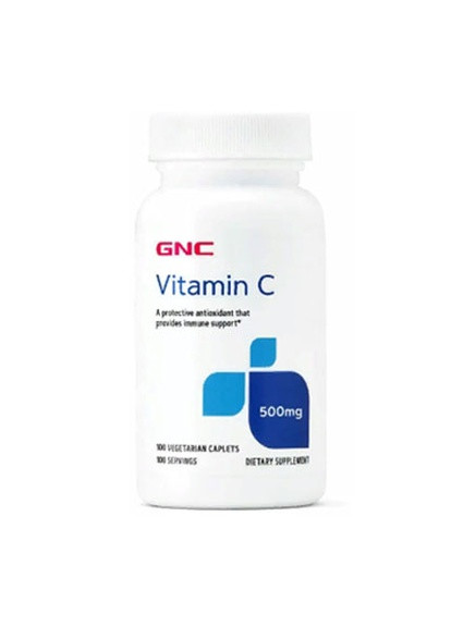 Vitamin C 500 mg 100 Veg Caplets GNC (256719018)