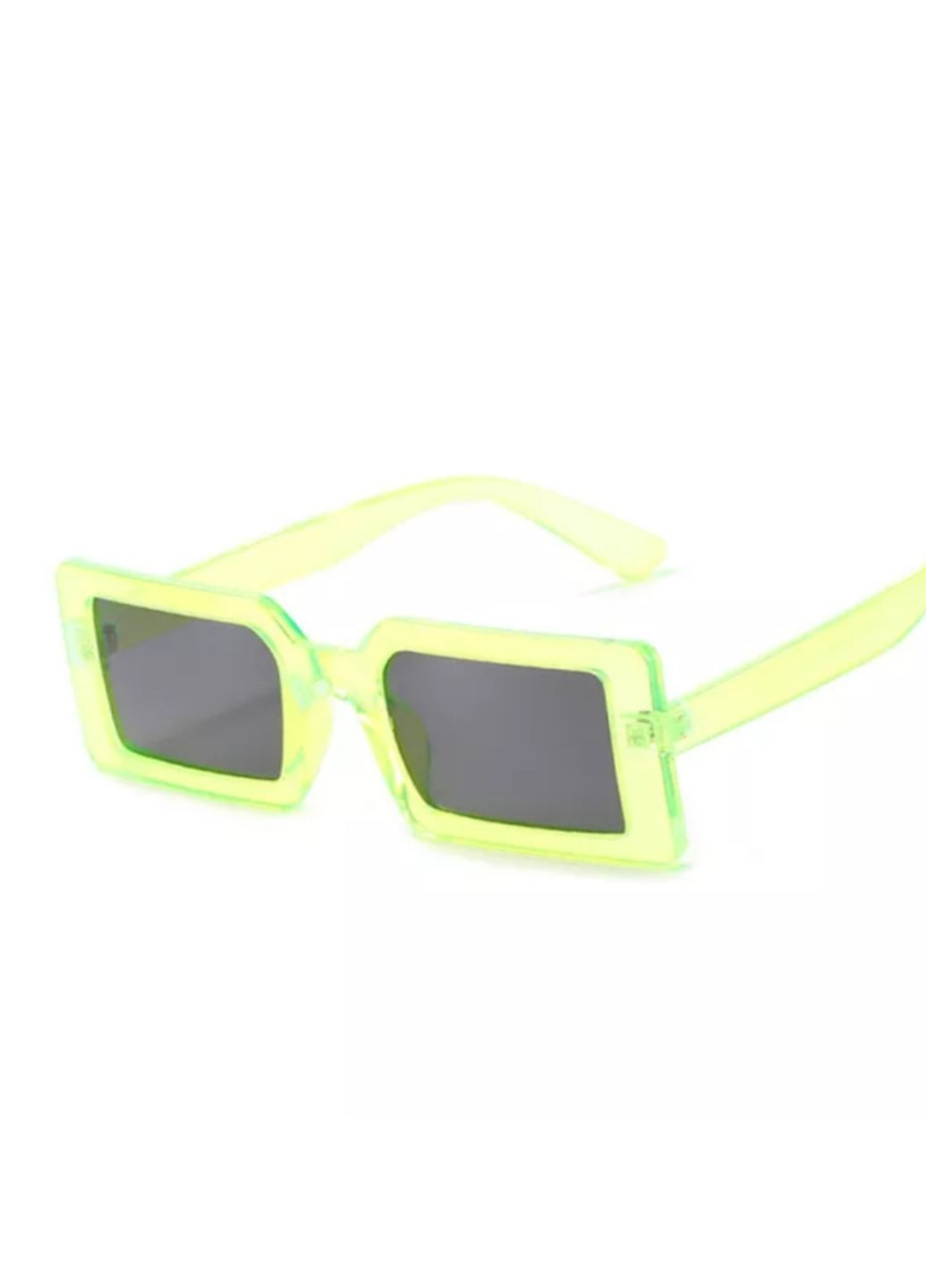 Солнцезащитные очки прямоугольные в широкой оправе Лимонный No Brand (257763065)