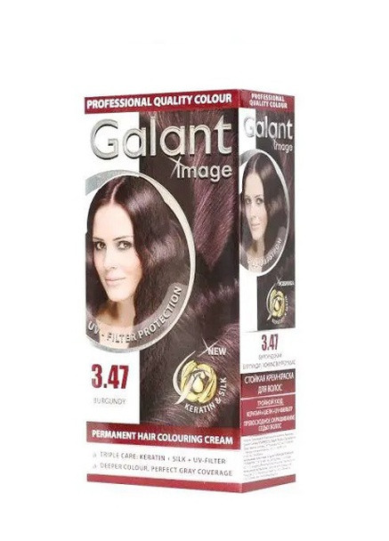Стойкая крем-краска для волос Image 3.47 бургундский 115 мл Galant (258512382)