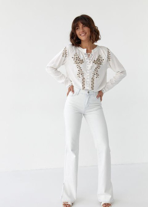 Жіноча блузка з вишивкою в етнічному стилі No Brand (258699321)
