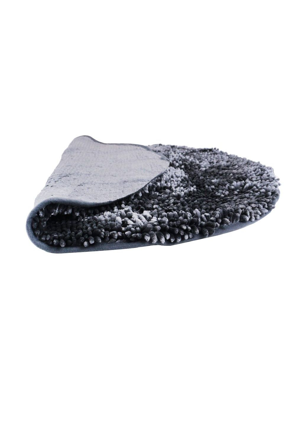 Круглый коврик для ванной из микрофибры 80 см темно-серый Home Ideas (276462085)