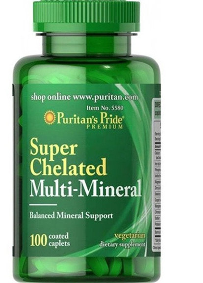 Puritan's Pride Super Chelated Multi Mineral 100 Caplets Puritans Pride (256720033)