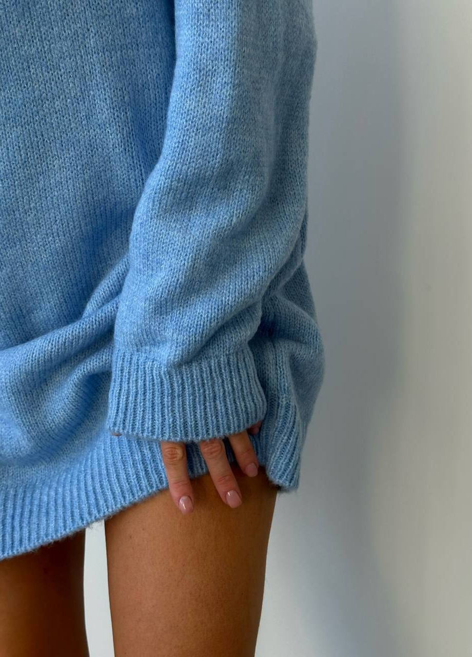 Голубой демисезонный свитер-туника Garna
