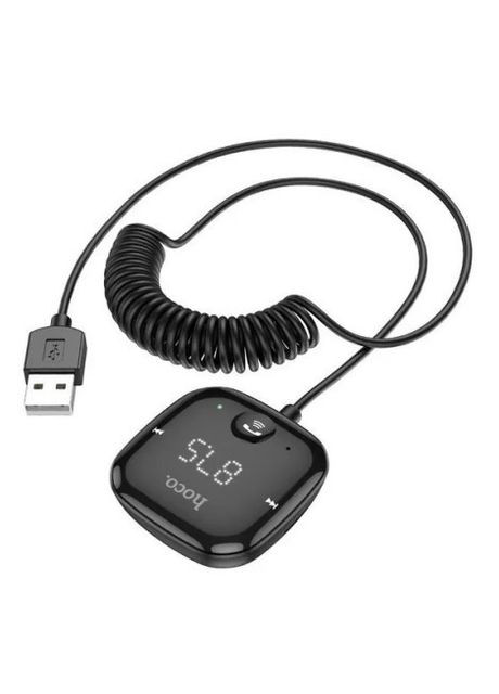 Автомобільний FM-трансмітер (Bluetooth 5.0, USB, Mini-jack 3.5, AUX, підтримка карт Micro SD) - Чорний Hoco e65 (269462652)