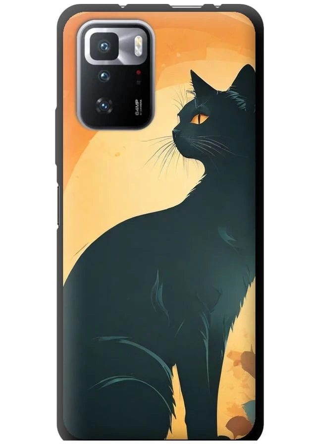 TPU чорний чохол 'Чорна кішка' для Endorphone Xiaomi Poco X3 GT (275649410)