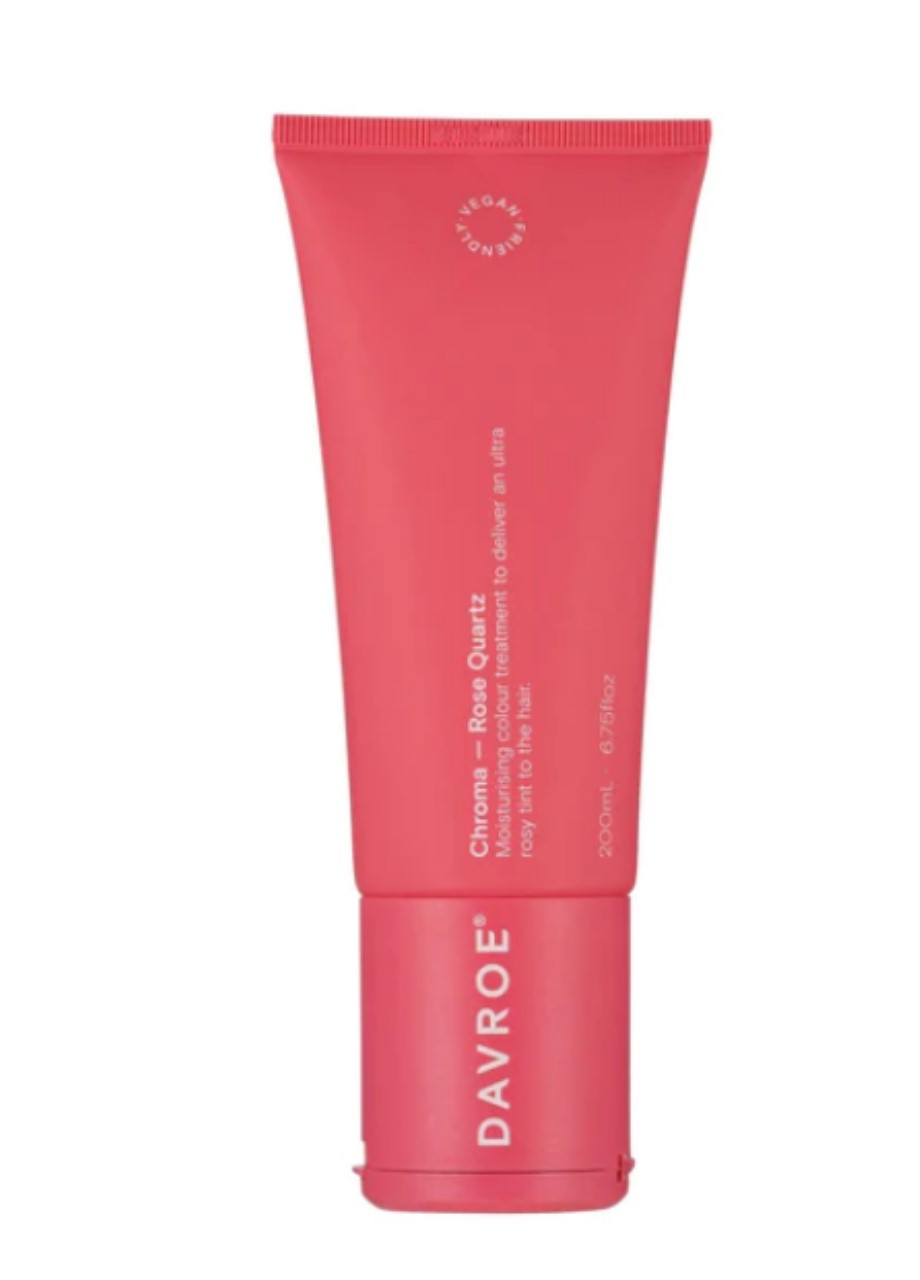 Зволожуюча маска для надання ультра рожевого відтінку волоссю Chroma Rose Quartz 200 мл Davroe (267577886)