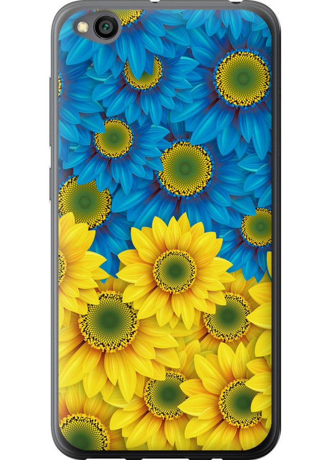 Силіконовий чохол 'Жовто-блакитні квіти ' для Endorphone xiaomi redmi go (257832716)