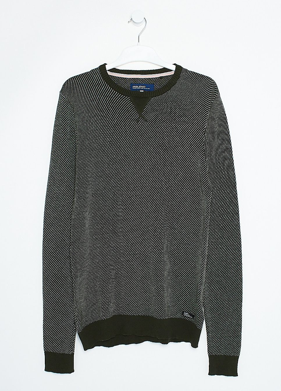 Темно-зеленый джемпер,темно-зелений-белий, Blend