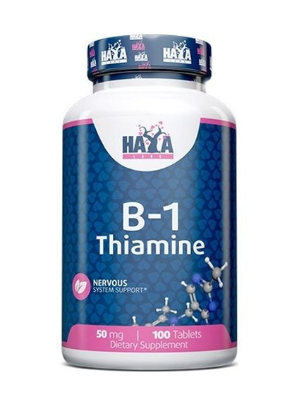 Вітамін B1 Vitamin B-1 Thiamine 50mg 100 tabs Haya Labs (271709529)