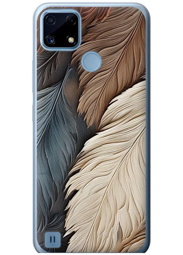 Силіконовий чохол 'Листя в стилі бохо' для Endorphone Realme C21 (265393231)