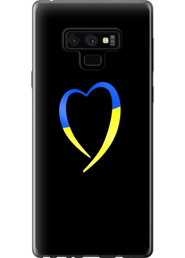 Силиконовый чехол 'Жёлто-голубое сердце' для Endorphone Samsung Galaxy Note 9 N960F (258299353)