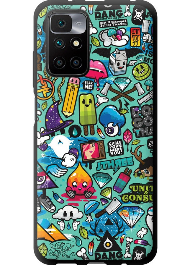 TPU чехол 'Стикер бомбинг 1' для Endorphone Xiaomi Redmi 10 (257880744)