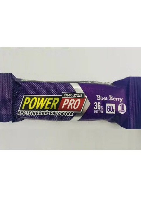 Протеїновий батончик 36% 60 g Черника Power Pro (260478949)