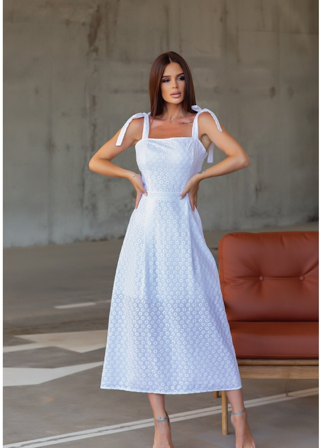 Белое повседневный платья 12833 белый ISSA PLUS