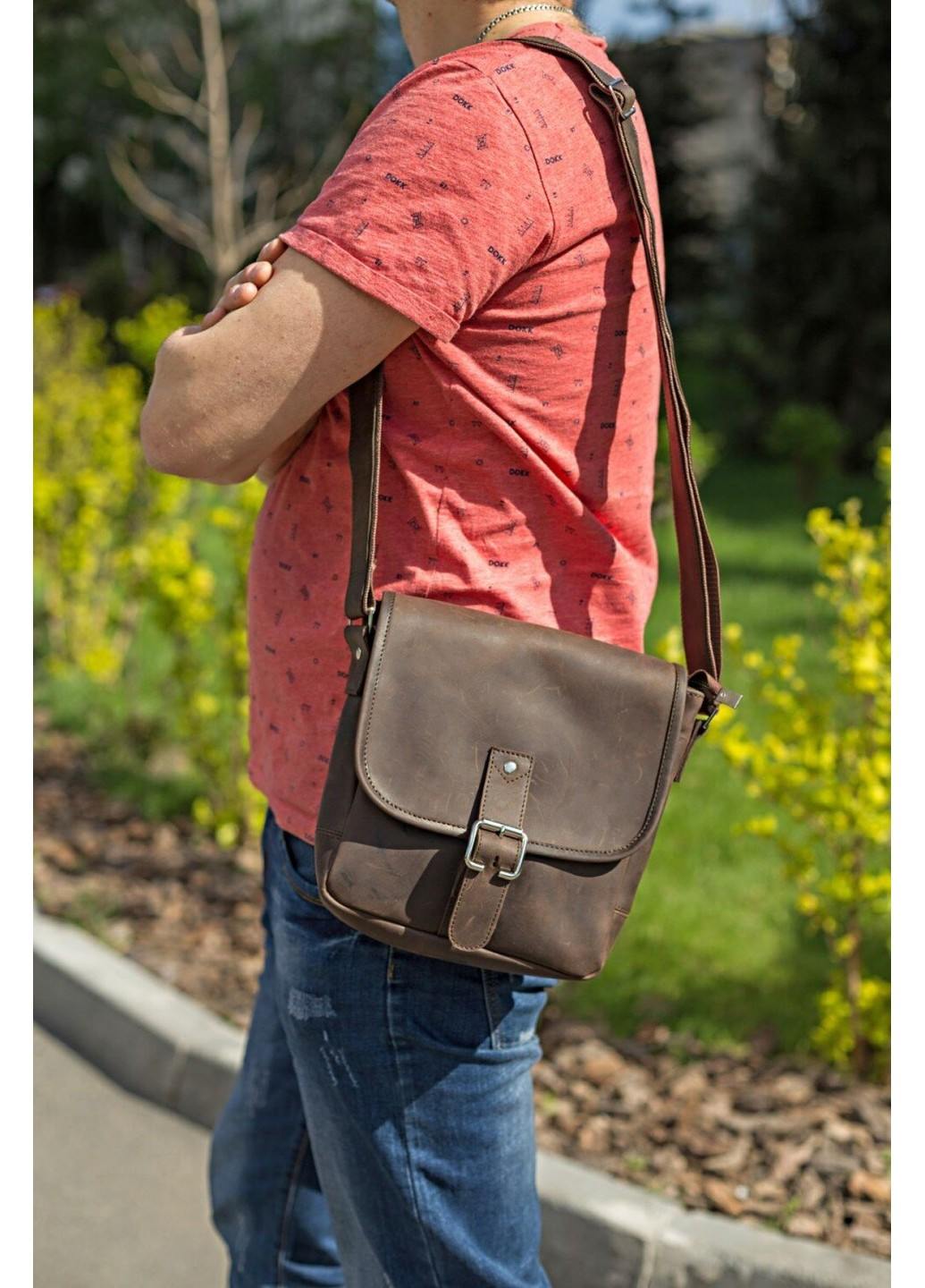 Сумка из натуральной кожи 00890 Коричневый Shvigel (262892311)