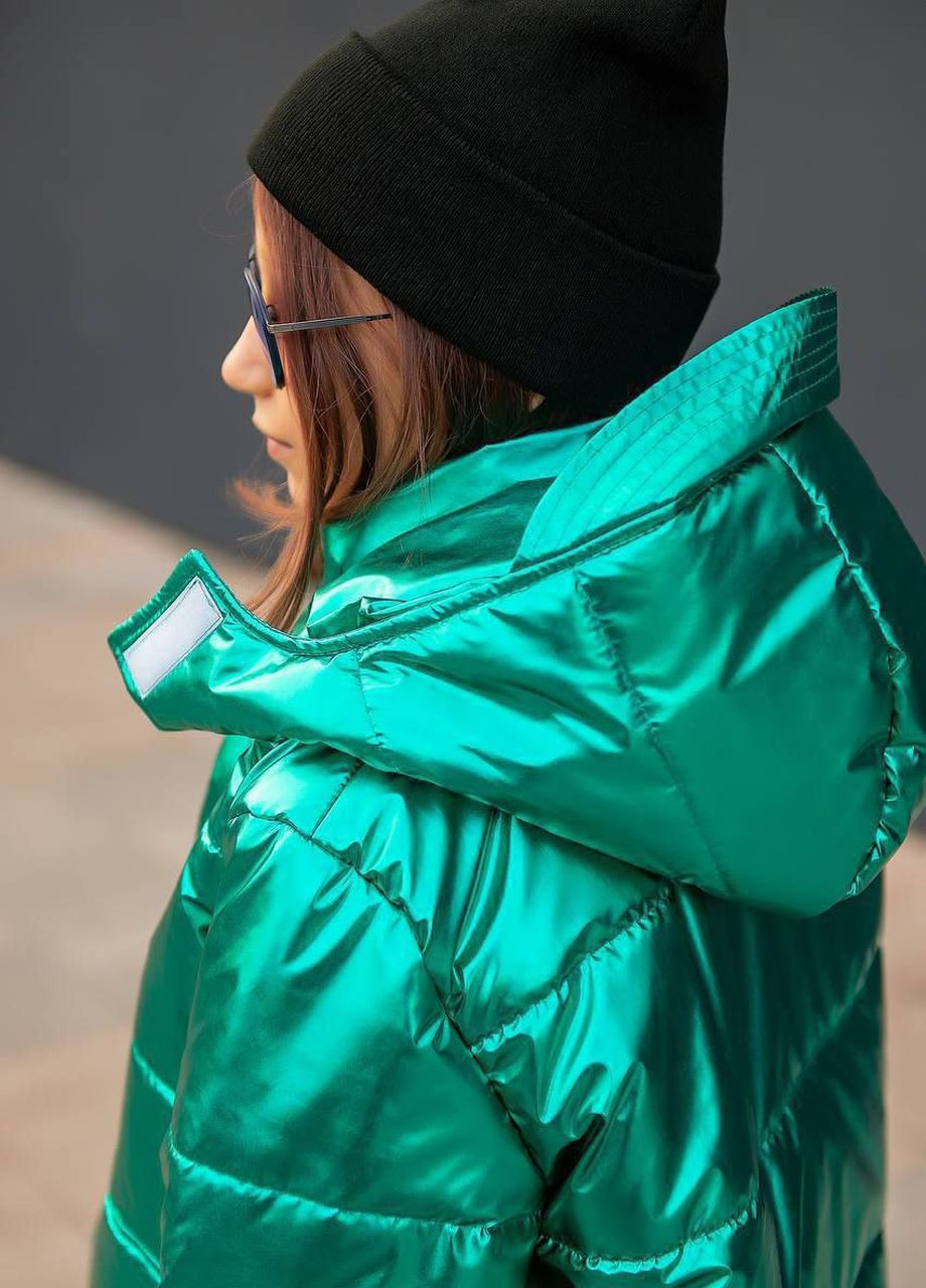 Изумрудная зимняя куртка зимняя popluzhnaya