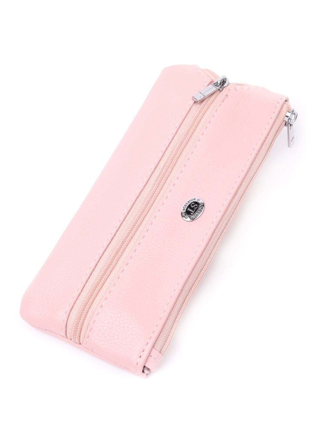 Стильна ключниця ніжного кольору із натуральної шкіри 22510 Рожевий st leather (277980565)