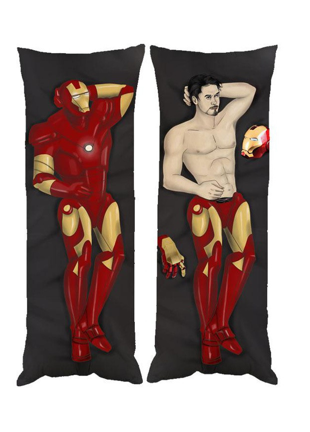 Подушка дакімакура Тоні Старк Залізна Людина Iron Man декоративна ростова подушка для обіймання двостороння 60*200_1 No Brand (258993151)