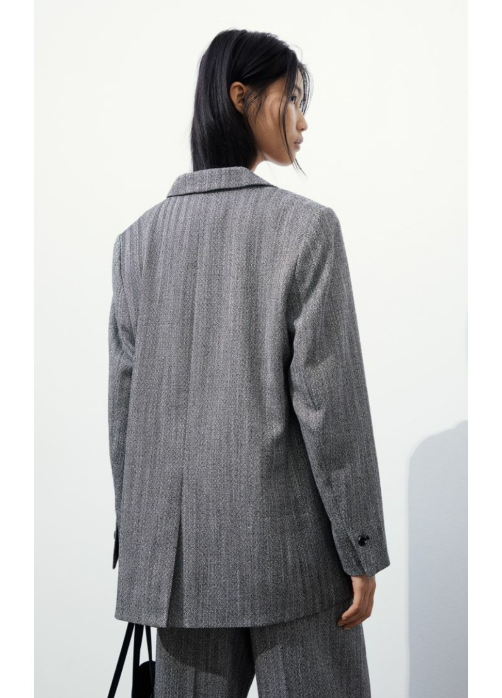 Серый женский женский однобортный пиджак н&м (56518) s серый H&M - демисезонный