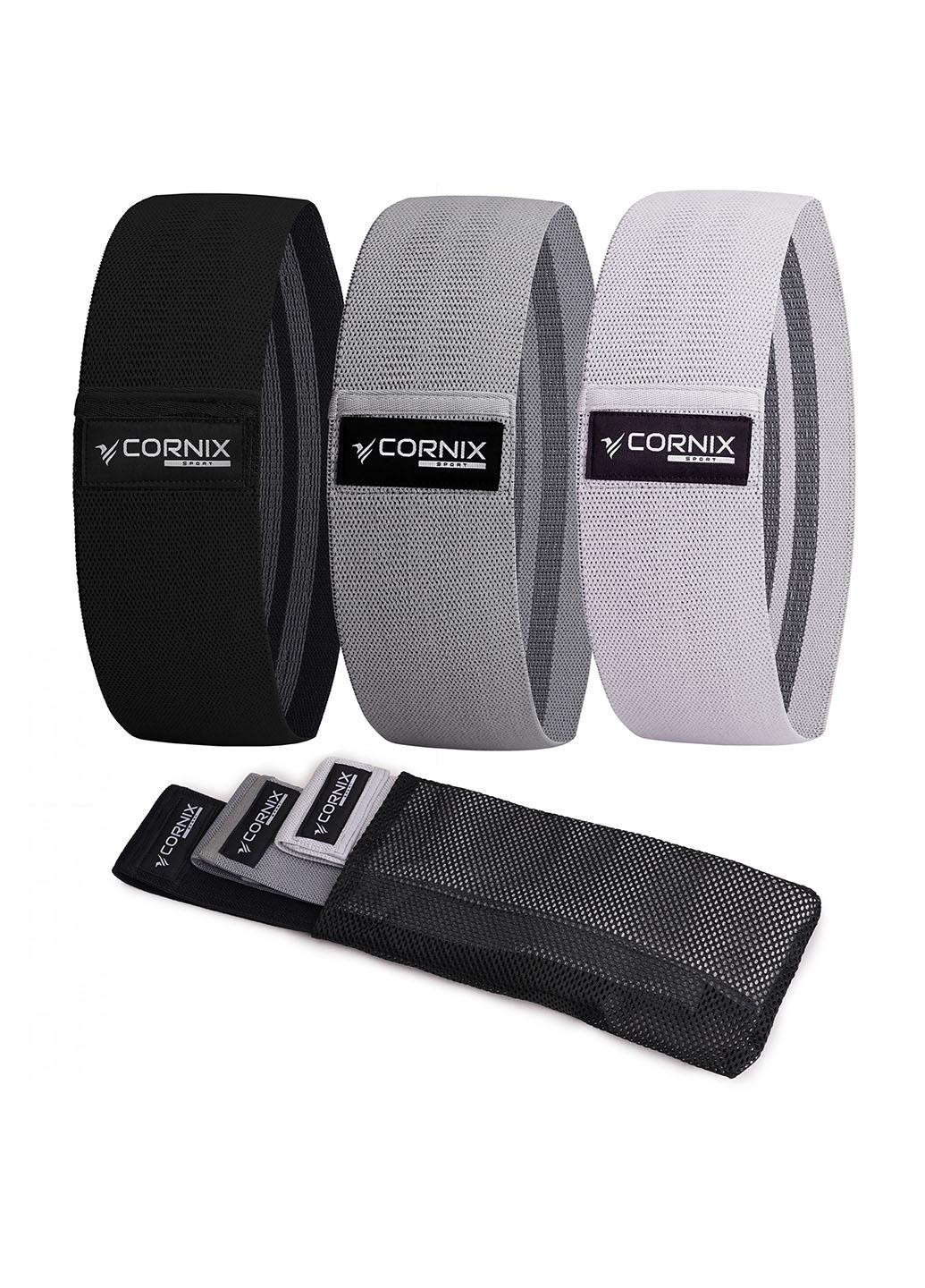 Резинки для фитнеса и спорта тканевые Cornix Hip Band набор 3 шт XR-0049 No Brand (258512556)