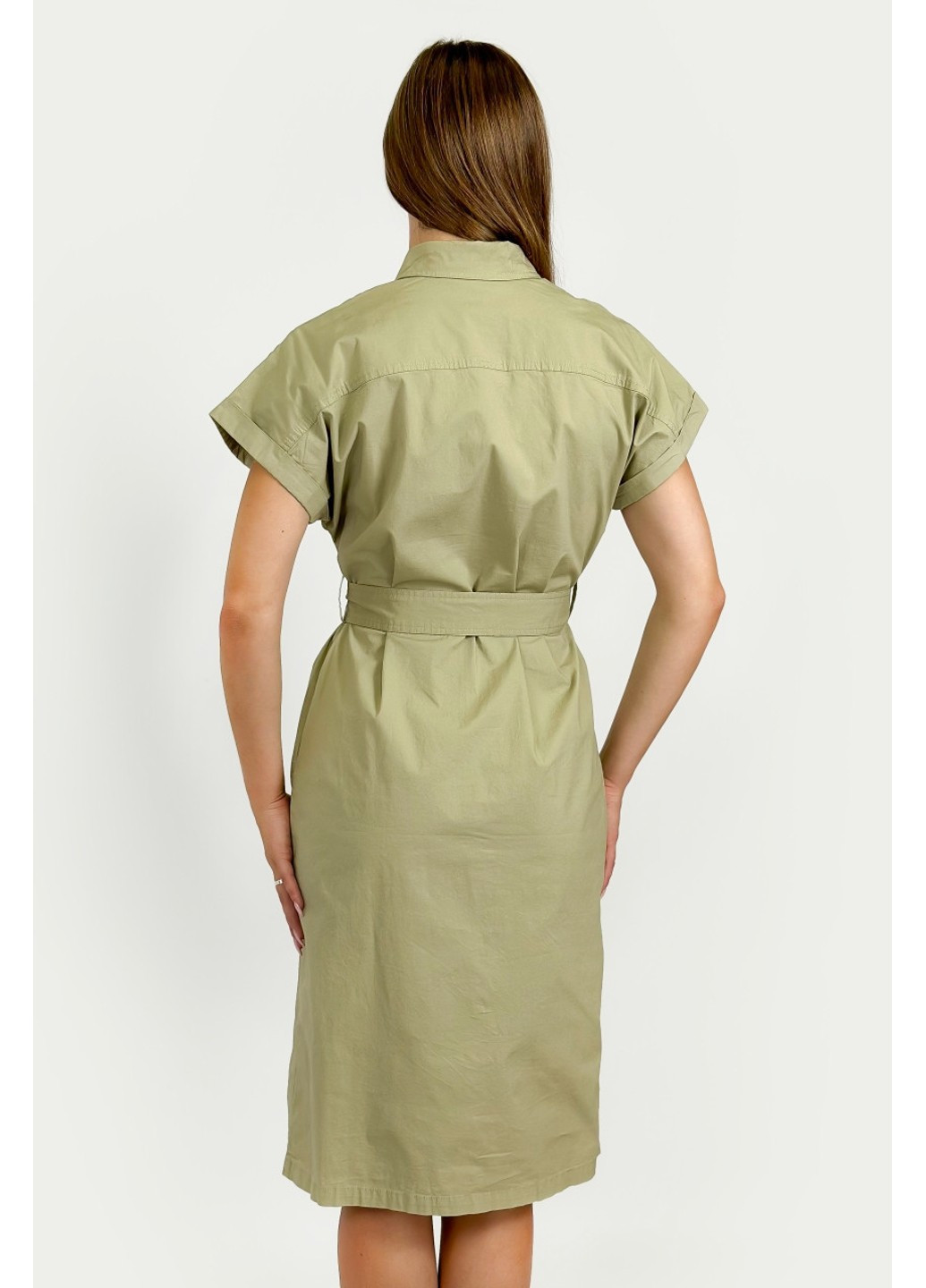 Зелена повсякденний сукня-сорочка fsc110130-920 сорочка Finn Flare однотонна