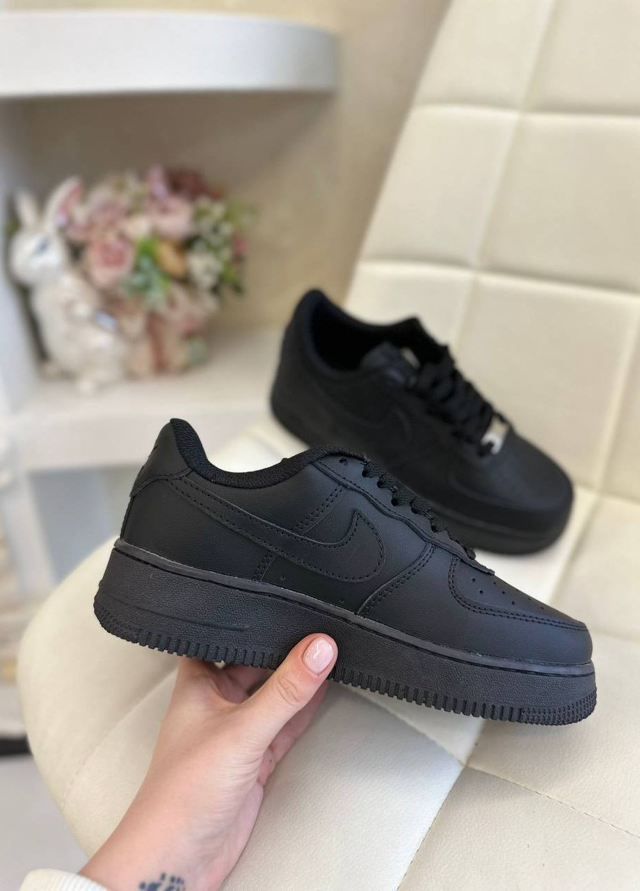 Кросівки репліка Air Force Black (Матові) Vakko чорні демісезони (265309765)