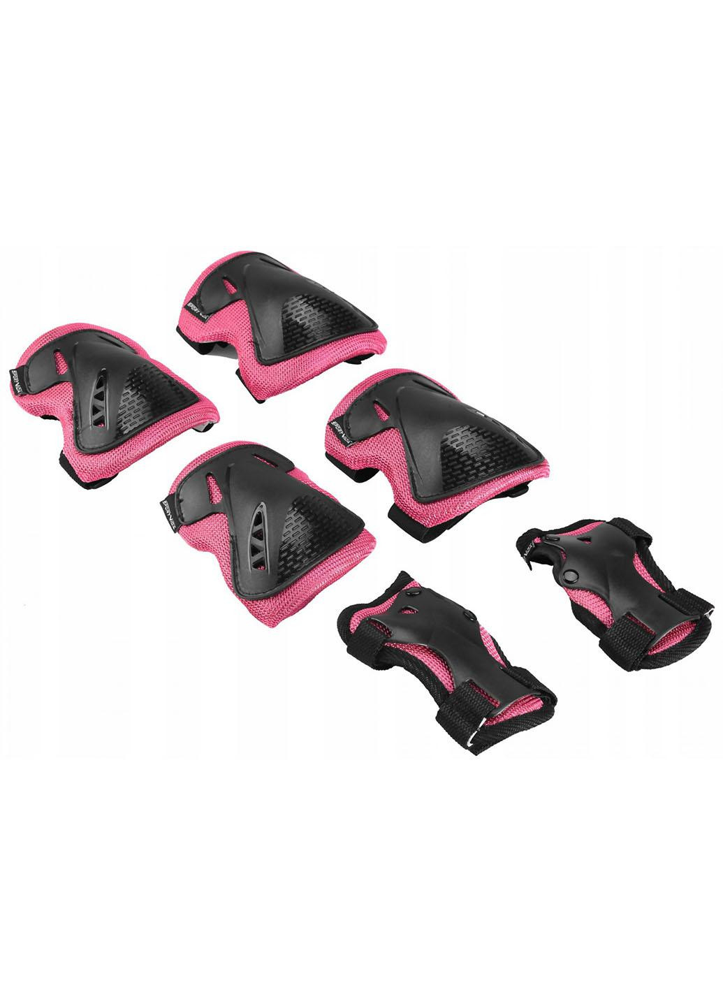 Комплект защитный 3 в 1 SV-KY0006-L Size L Black/Pink SportVida (258454076)