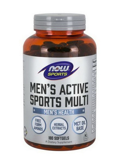 Men's Active Sports Multi 180 Softgels Now Foods (256721639)