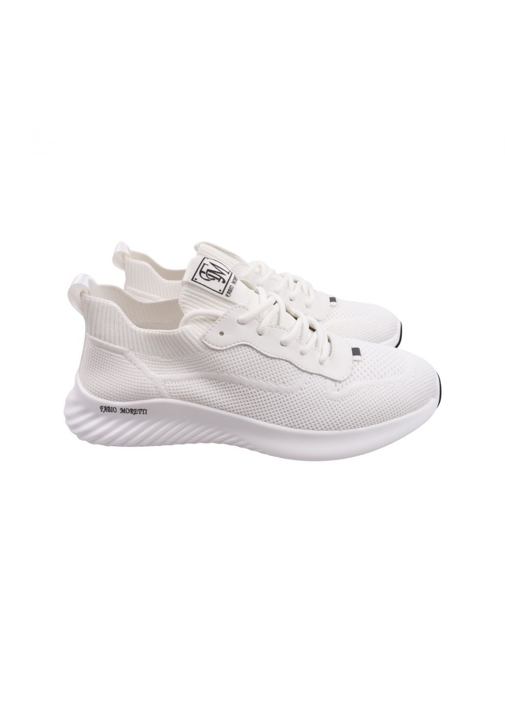 Белые кроссовки мужские белые текстиль Brooman 954-23LK