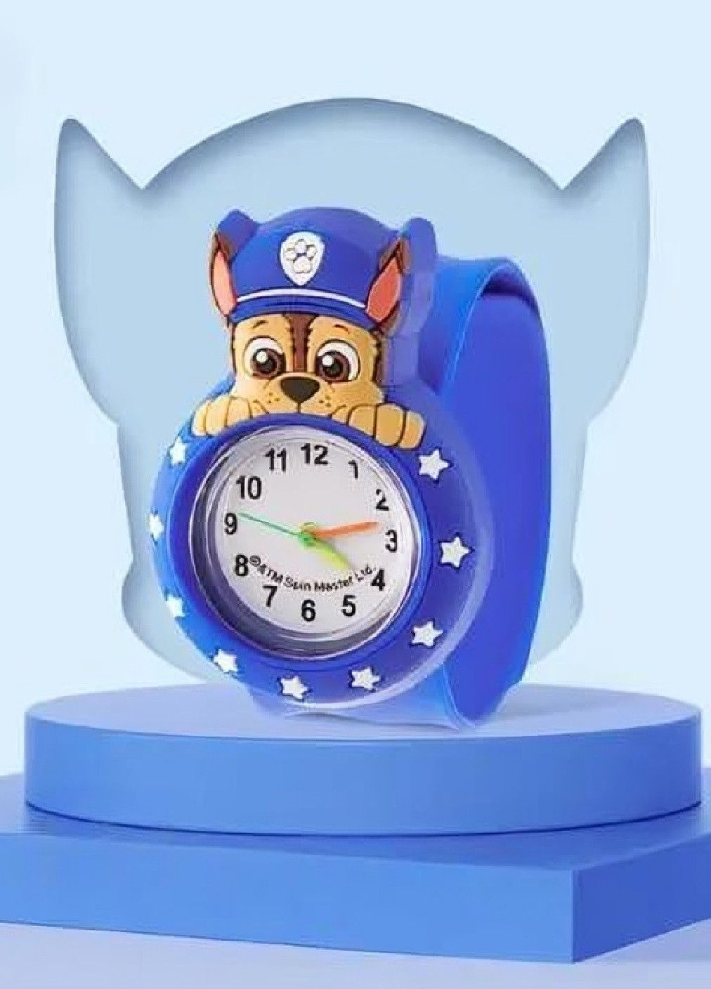 Дитячий наручний годинник для дітей дівчаток хлопчиків з персонажем гонщик Чейз щенячий патруль (476075-Prob) Синій Unbranded (276249317)