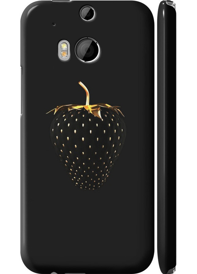 3D пластиковый матовый чехол 'Черная клубника' для Endorphone HTC One M8 (257793694)