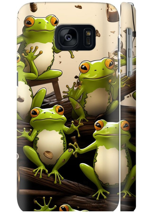 3D пластиковий матовий чохол 'Жабки' для Endorphone Samsung Galaxy S7 G930F (266908915)