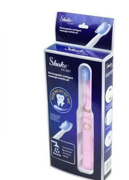 Електрична зубна щітка Shuke масажна акумуляторна Рожевий (235625A) Good Idea sk-601 (256900556)
