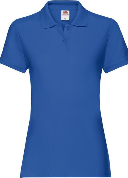 Синяя женская футболка-поло Fruit of the Loom