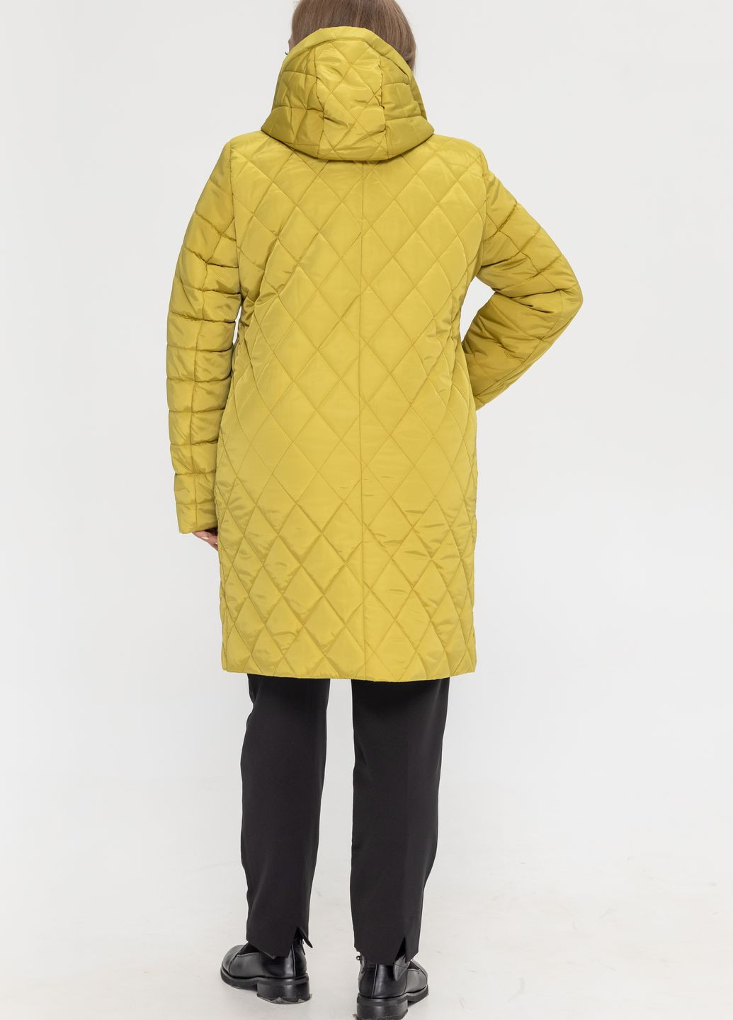 Горчичная демисезонная женская демисезонная куртка большого размера куртка-пальто SK
