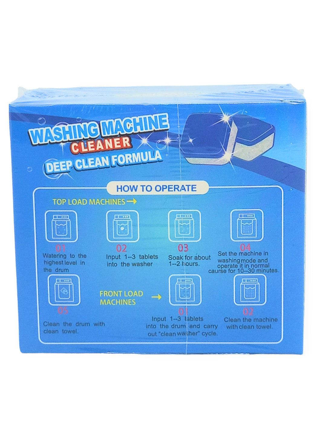Таблетки для стиральной машины чистящие антибактериальные 12 шт в упаковке YanYunLe No Brand (259925467)