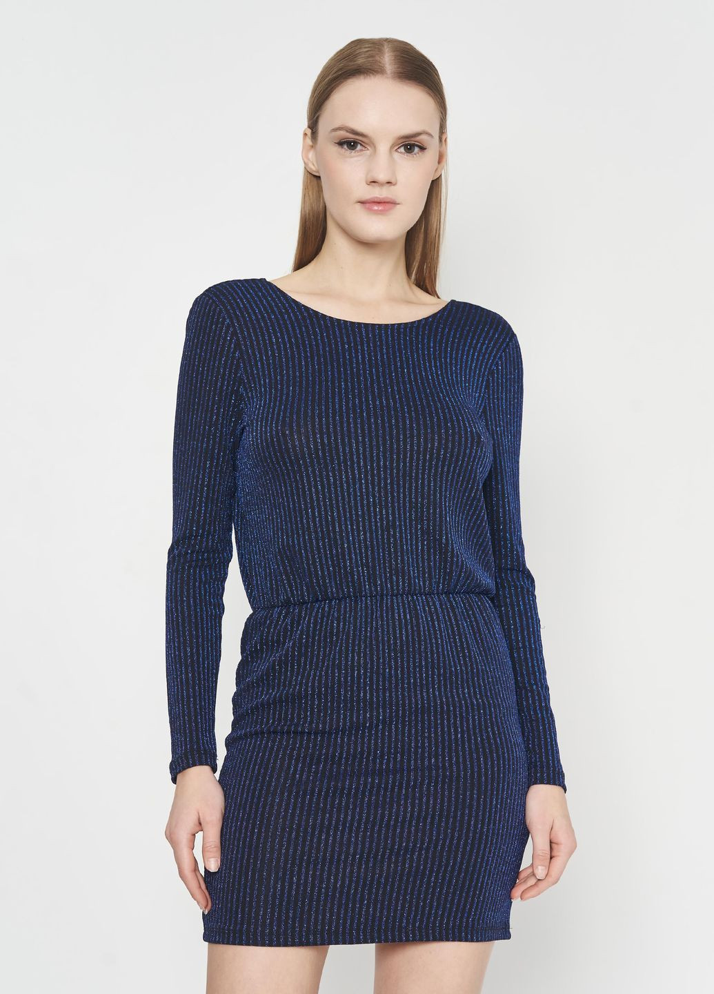 Чорна сукня демісезон,чорний в синю смужку, Only