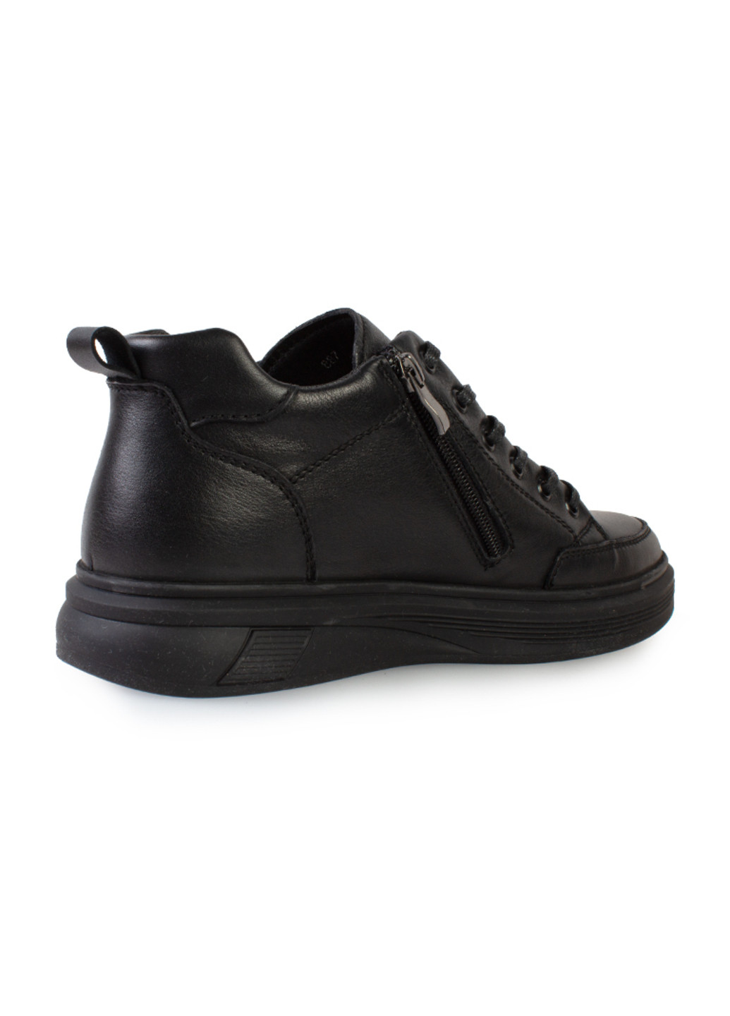 Черные зимние полуботинки мужские бренда 9501086_(1) ModaMilano