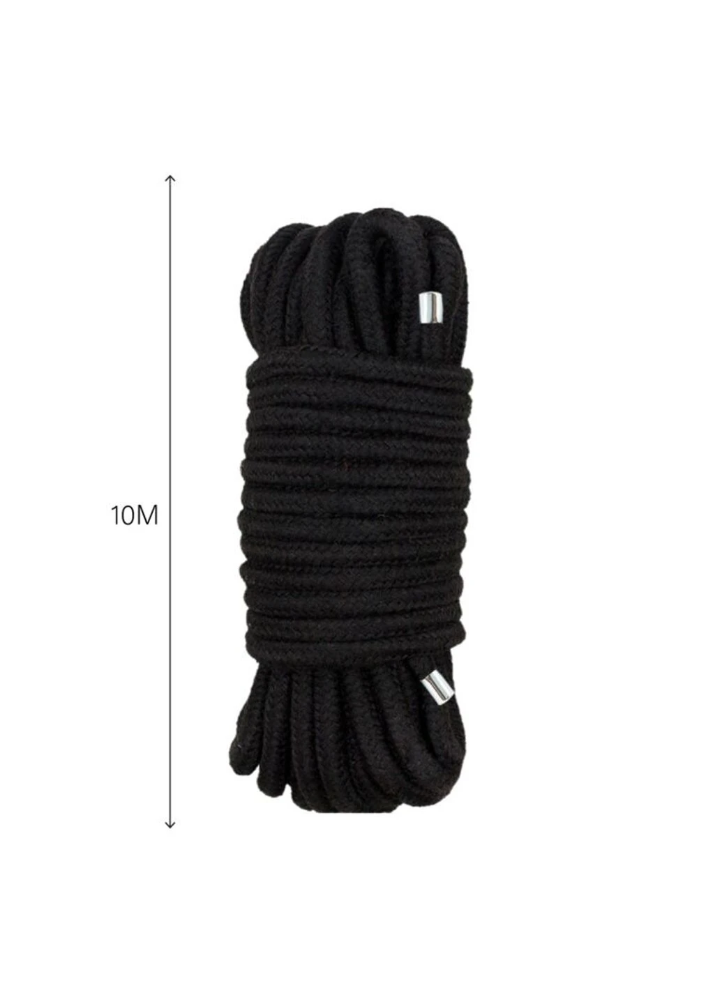 Веревка для BDSM Bondage Rope Black, длина 10 м, диаметр 6,5 мм, полиэстер MAI (277236204)