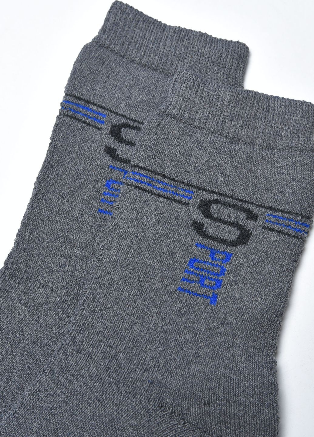 Шкарпетки чоловічі махрові темно-сірого кольору розмір 40-45 Let's Shop (267167074)