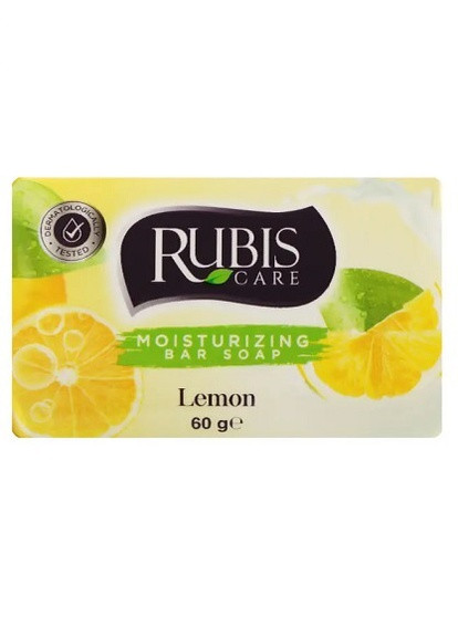 Брусковое мыло Лимон в бумажной упаковке 60 г Rubis (258615977)