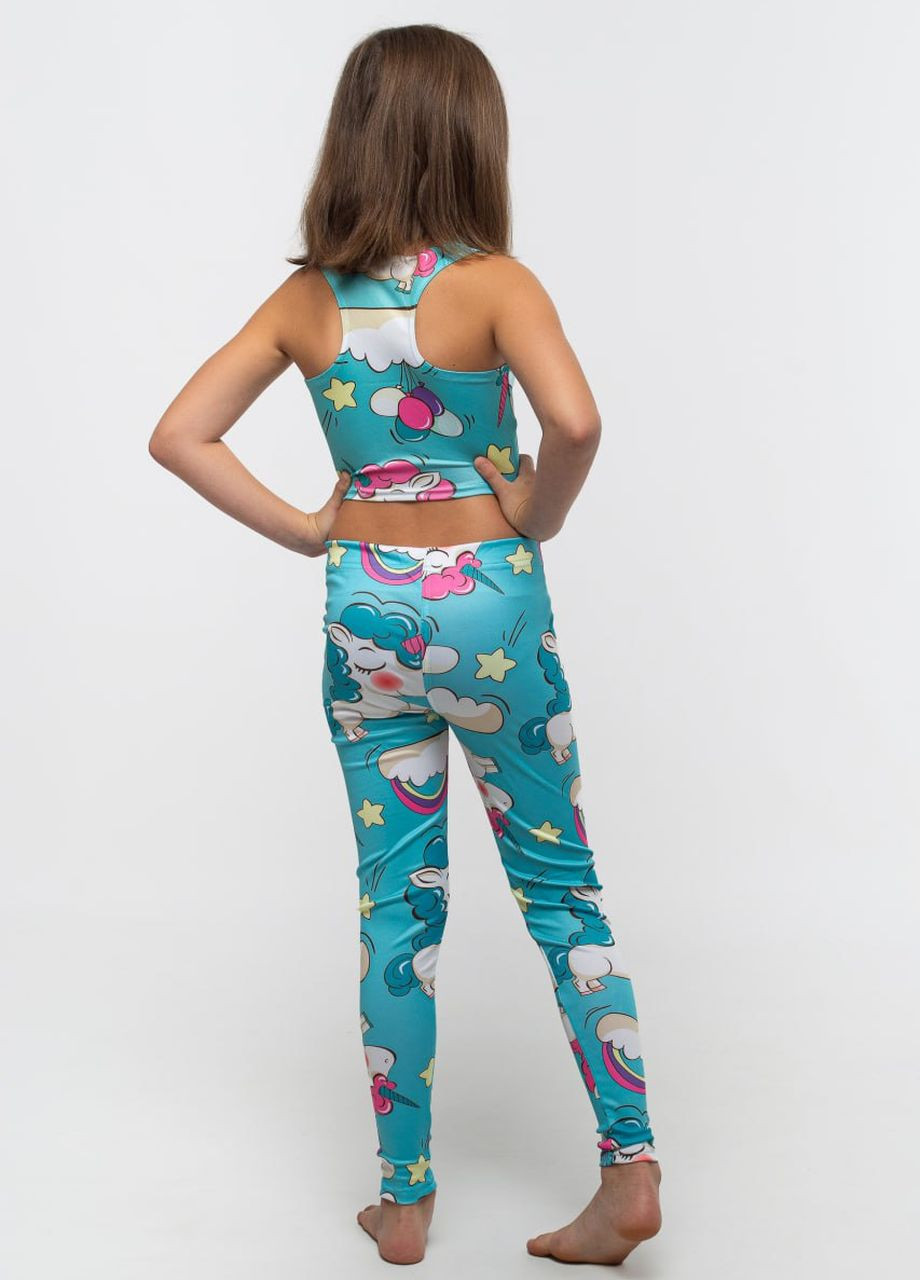 Детский спортивный костюм лосины и топ для девочки No Brand unicorn (276458750)