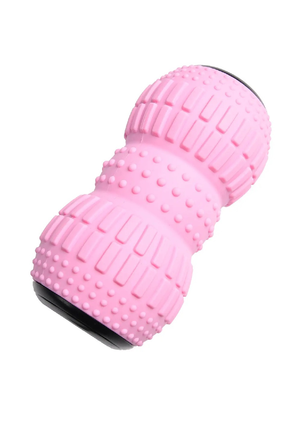 Массажер массажный мяч для тела вибрационный двойной 4 режима пластик силикон 17,5х9х9 см (476065-Prob) Розовый Unbranded (276056968)