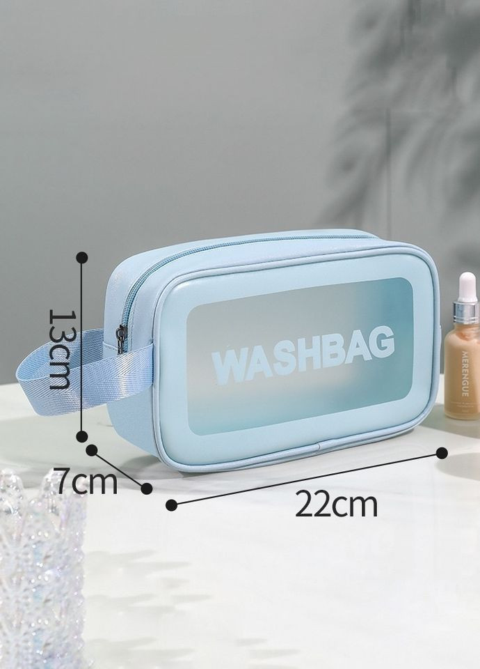 Жіноча косметичка органайзер WASHBAG SMALL з однією ручкою блакитна No Brand (266345222)