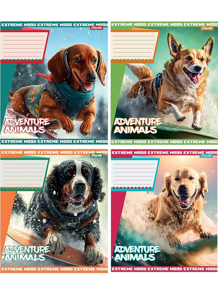 Зошит в лінію Adventure animals, 18 сторінок колір різнокольоровий ЦБ-00222606 1 Вересня (260072133)