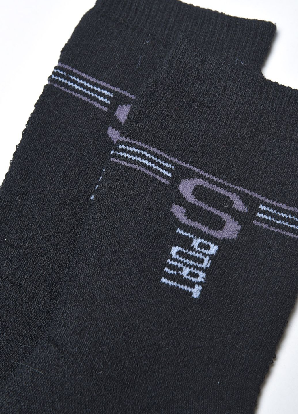 Шкарпетки чоловічі махрові чорного кольору розмір 40-45 Let's Shop (267167119)