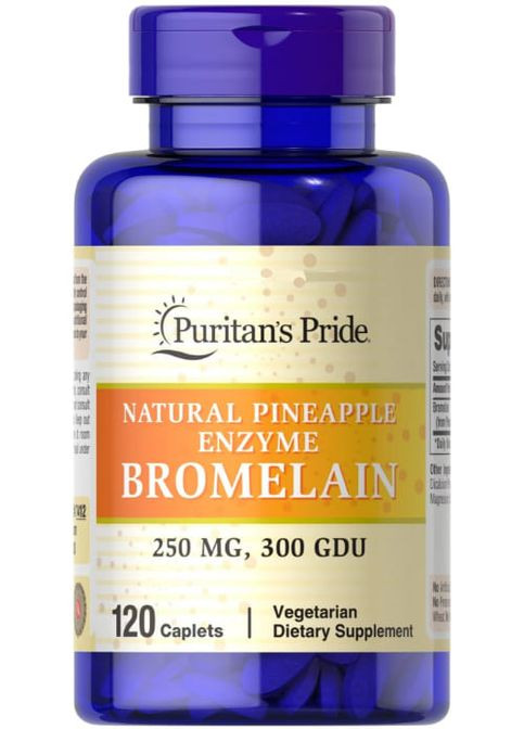 Puritan's Pride Bromelain 250 mg 120 Caplets Puritans Pride (277926782)